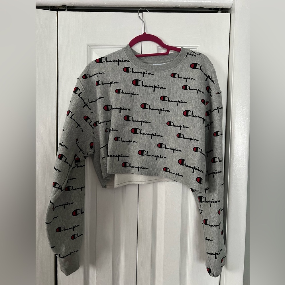 champion cropped crewneck